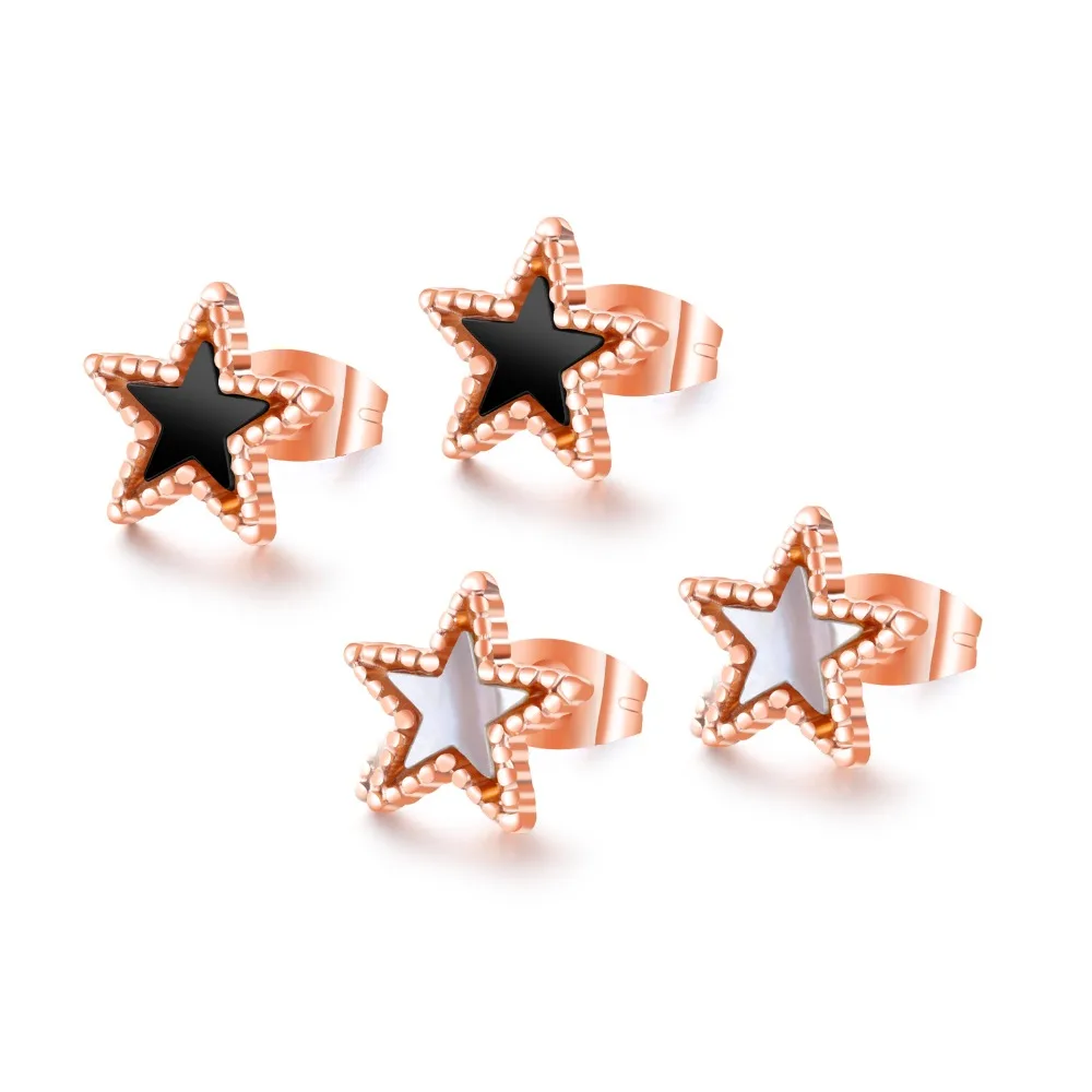 Buy Fashion small Stainless Steel Star shell Stud