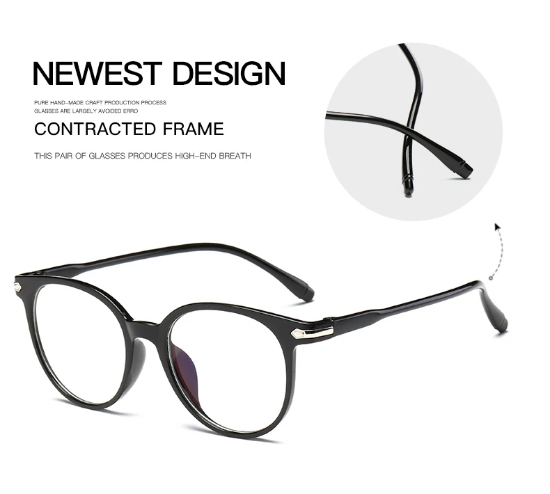 Glasses Women's Fashion Design Luxury Brand Glasses Pc Material Trendy Fashion Classic Elliptical