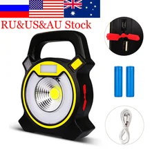 Ak20 портативный светодиодный фонарь COB 15 Вт наружное рабочее освещение кемпинговый тент светильник ручной флэш-светильник USB Перезаряжаемый порт точечный светильник