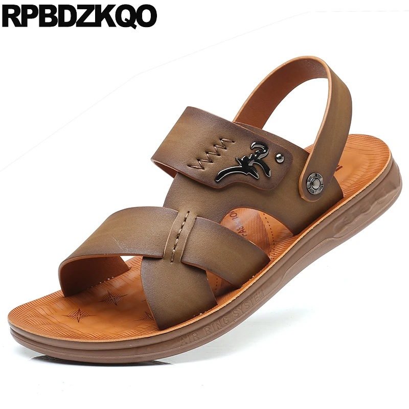 

native waterproof metal famous brand 2019 casual slides slippers men sandals leather summer shoes water outdoor italian beach