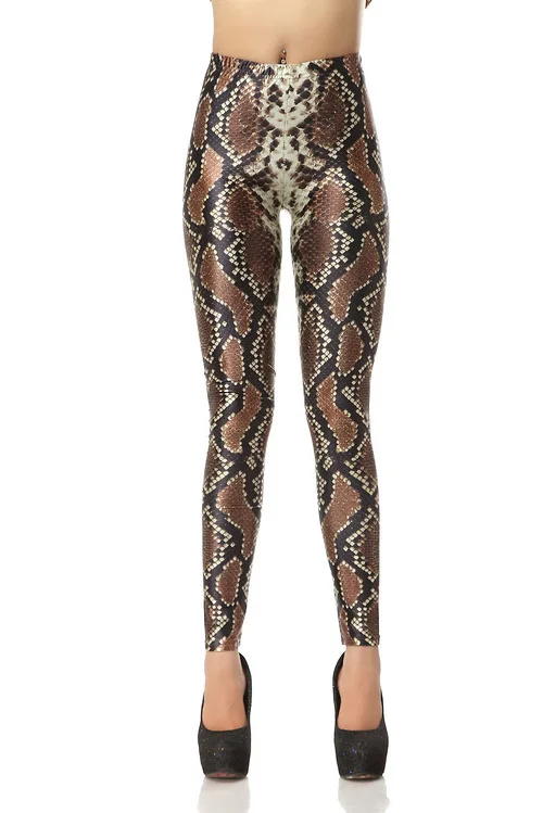 New Snake Print Leggings Women Elasticity Slim Sexy Body Suits For Women Pants Brand Fashion