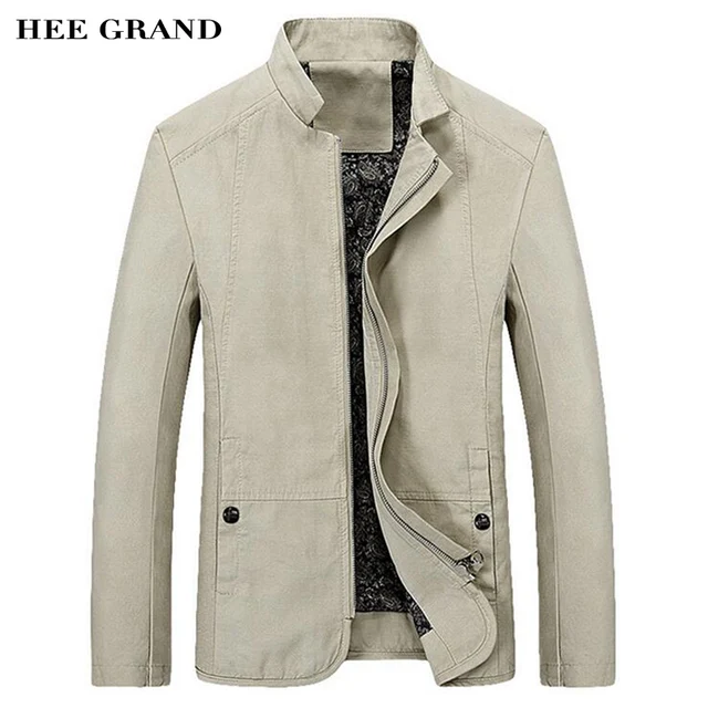 HEE GRAND 2017 Весна Осень мужская Куртка Повседневная Slim Fit Сплошной Цвет Пальто Молния Стоять Воротник Пиджаки MWJ1778
