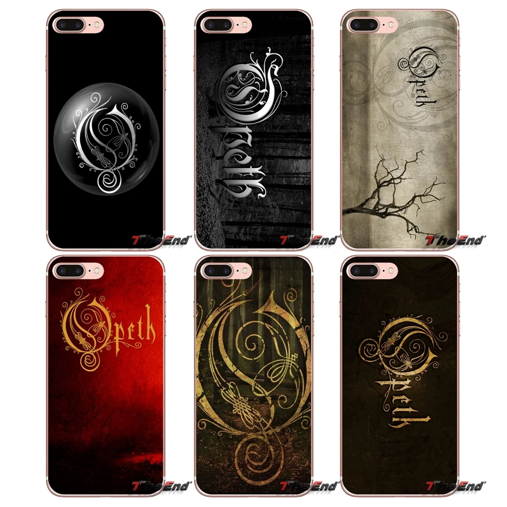 Opeth Экстрим Металлический Ремешок логотип мягкий Чехол для iPhone X 4 4S 5 5S 5C SE 6 6S 7 8 Plus
