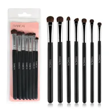 Rancai 7 Pcs Oogschaduw Borstels Set Natuurlijke Paard Pony Haar Cosmetica Blending Smudge Shader Make-Up Kwasten Beauty Cosmetica Kit(China)
