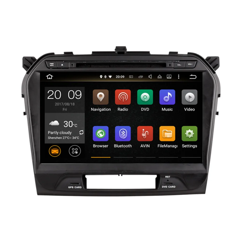 Excellent 10.2 Inch Android 8.0 Octa Core 4GB RAM Car Radio Stereo with GPS Navigation For Suzuki Grand Vitara 2015- Car Multimedia Player 4