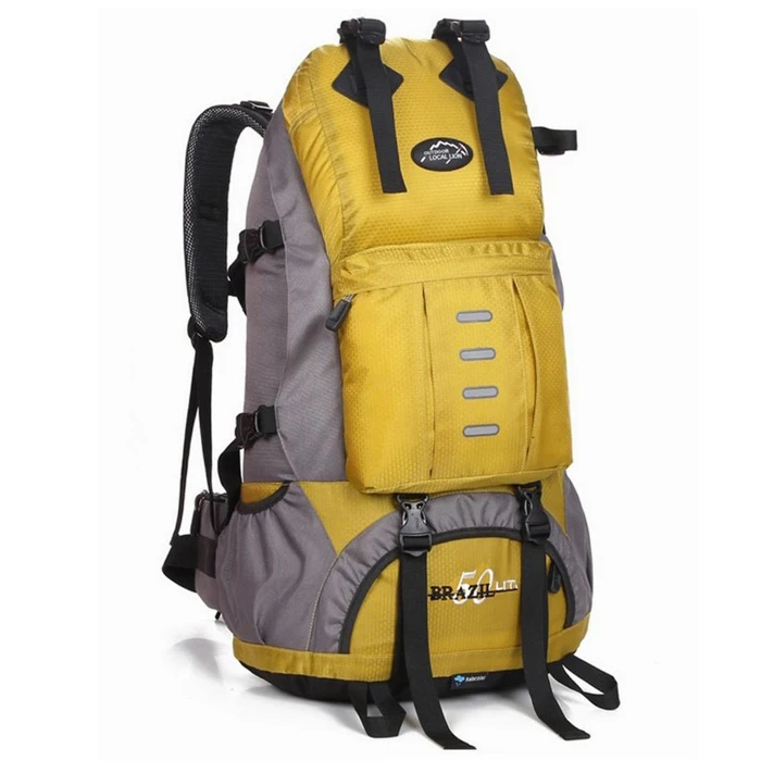 

E0920 50L Large capacity Waterproof Nylon Outdoor Backpack Multifunctional Travel Hiking Mountaineering bag Hot sale