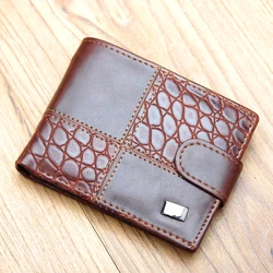 

New Dollar puese Package For Men Leather Wallet Pockets Money Purse ID Credit Card Clutch Bifold Black