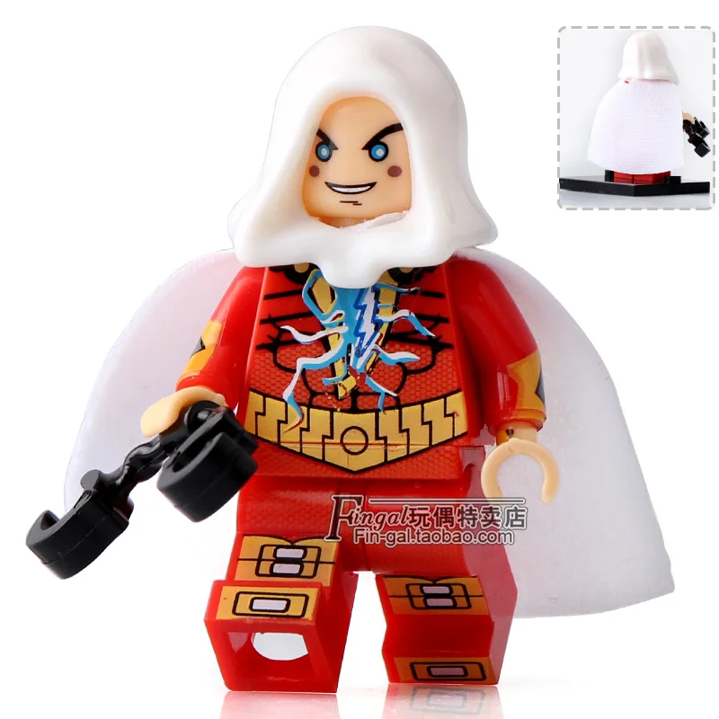 Goede Enkele Verkoop Shazam met Witte Cape DC Legends van Morgen Super Heroes Justice League minifig Bouwstenen Speelgoed Gift
