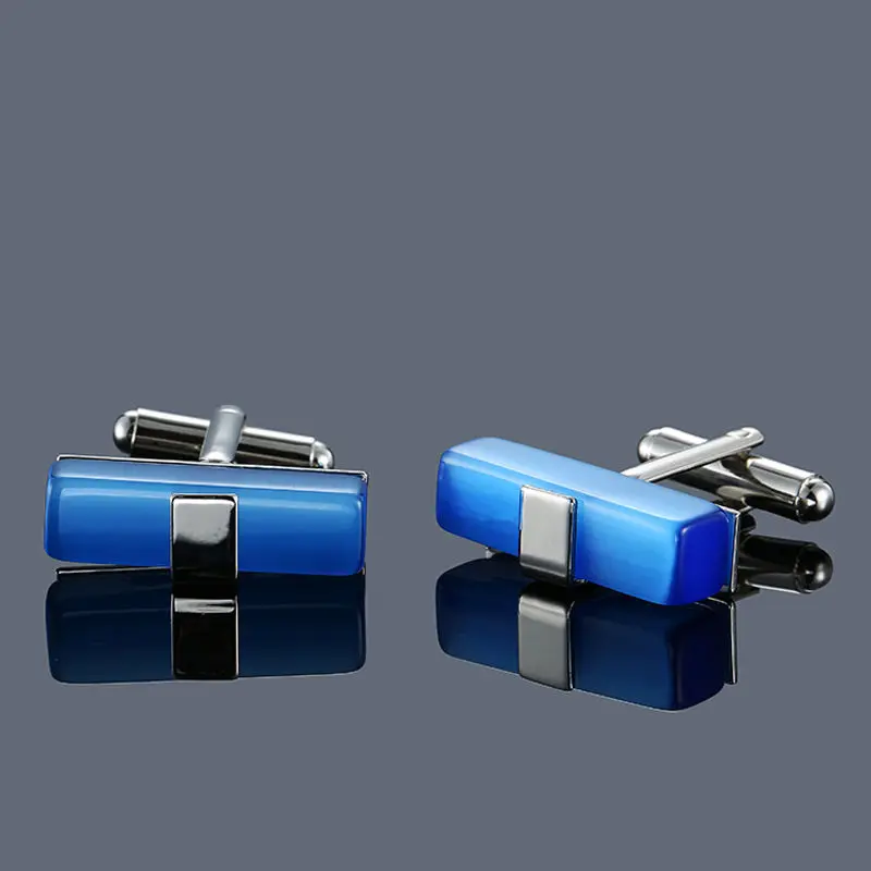 DY новые высококачественные мужские ювелирные изделия роскошный дизайн уровень песочные часы запонки с синим кристаллом мужские французские рубашки запонки - Окраска металла: 7