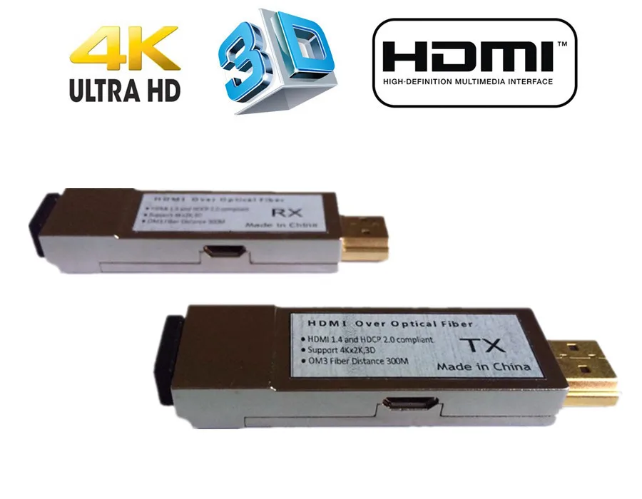 THF106M 300 м HDMI Оптический оптоволоконный удлинитель 300 м HDMI1.4V 4 K * 2 K 3D волокна LC OM3 многорежимный конвертер для HDTV, ЖК-дисплей, PS3 проектор