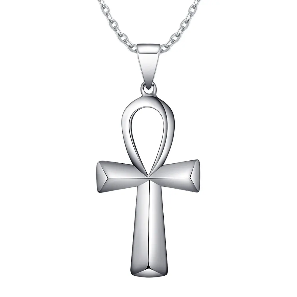 

VOJEFEN Cross Necklace 925 Sterling Silver Polished Infinity Love Heart Pendant Necklace for Women Girls