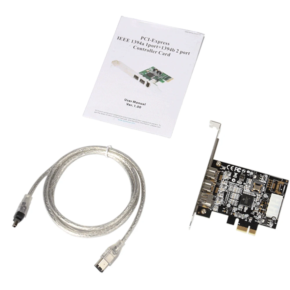 2 порта 1394B + 6 Pin 1394A PCI e карта Внешний Firewire 800 400 IEEE 1394b экспресс чипсет TI2213|pci express