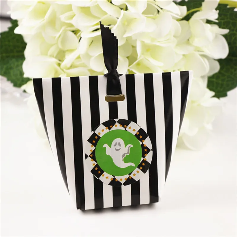 50pcs Vertical stripes mini Candy Box, Square Bottom Gift Packs, Birthday gift box, Halloween Wedding Decoration Party Supplies