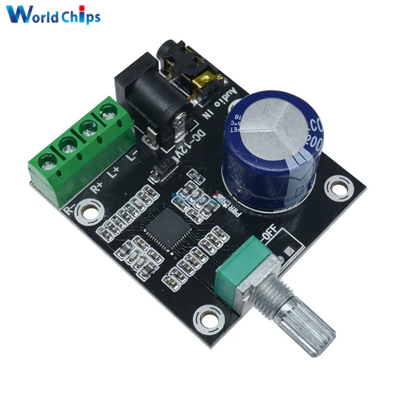 Jual Super Slim 2x15 W PAM8610 Kelas D Digital Ganda daya Audio Amplifier Papan Modul 12 V 15 W + 15 W Listrik komponen