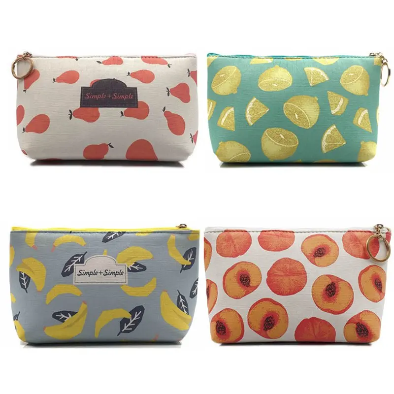 

New Fruit Cosmetic Bag Female Cute Portable Makeup Bag Storage Pouch Organizer Travel Make Up Bag Functional Bag Wash kits