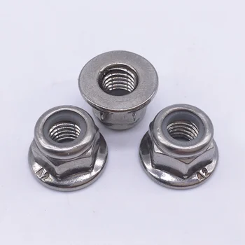 

Wkooa M6 Hex Lock Nut, Flange Nuts Stainless 100 Pcs