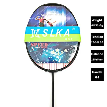 

Professional Carbon Badminton Racket 30 LBS Strung Badminton Racquet with Bag Training Rackets free Grips and Wristband