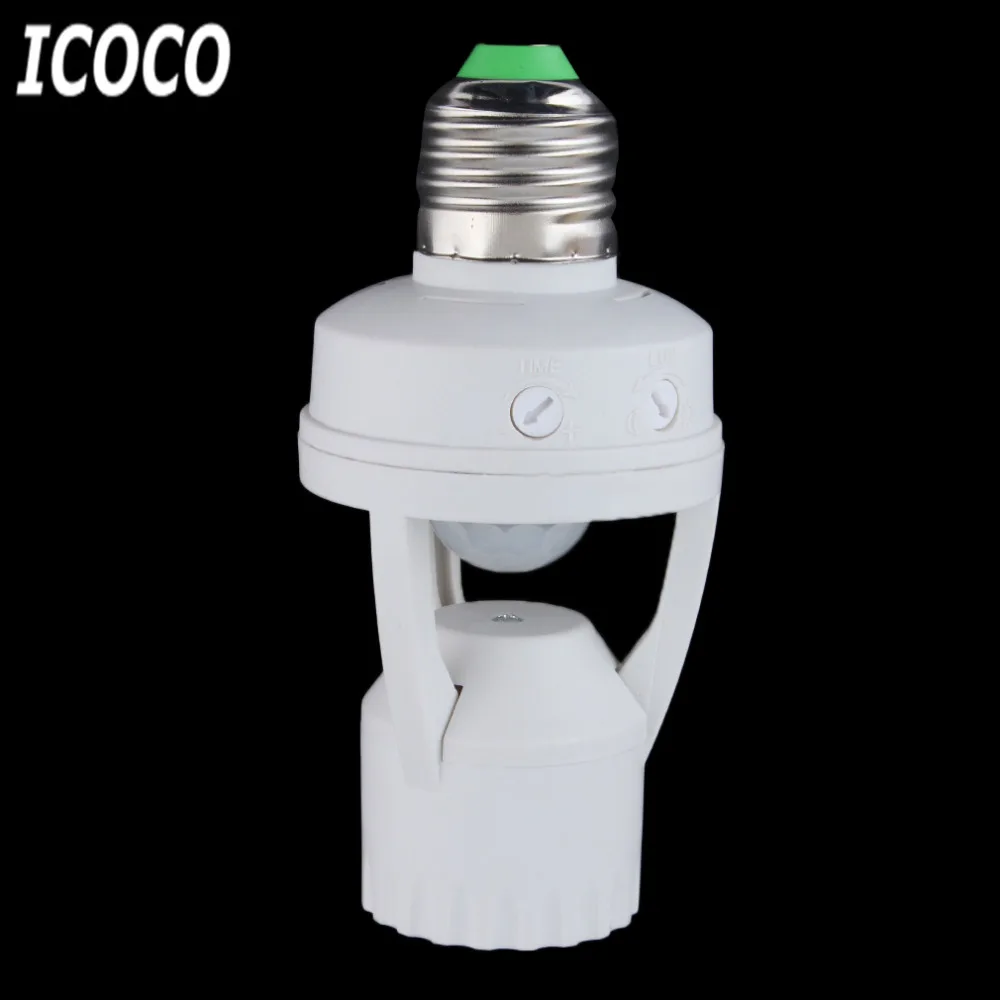 

360 Degree PIR IR Infrared Body Induction Motion Sensor Switch Base for E27 Plug LED Bulb Light Lamp Holder AC110-220V