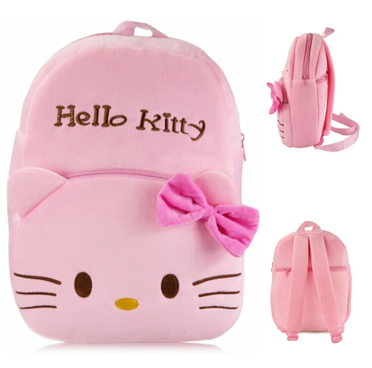 

32*26cm Hello Kitty Plush Backpacks Cartoon Toy Backpack Girl Character School Bag For Kids Gift