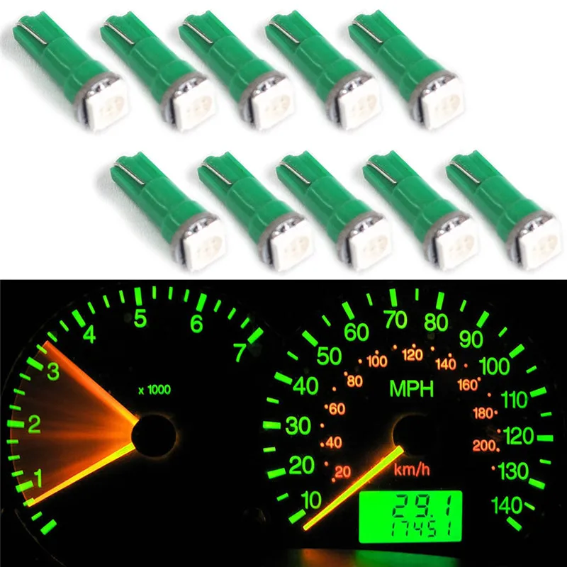 20 шт. светодиодный светильник T5 5050 1SMD высокого качества на выбор цвета прочный