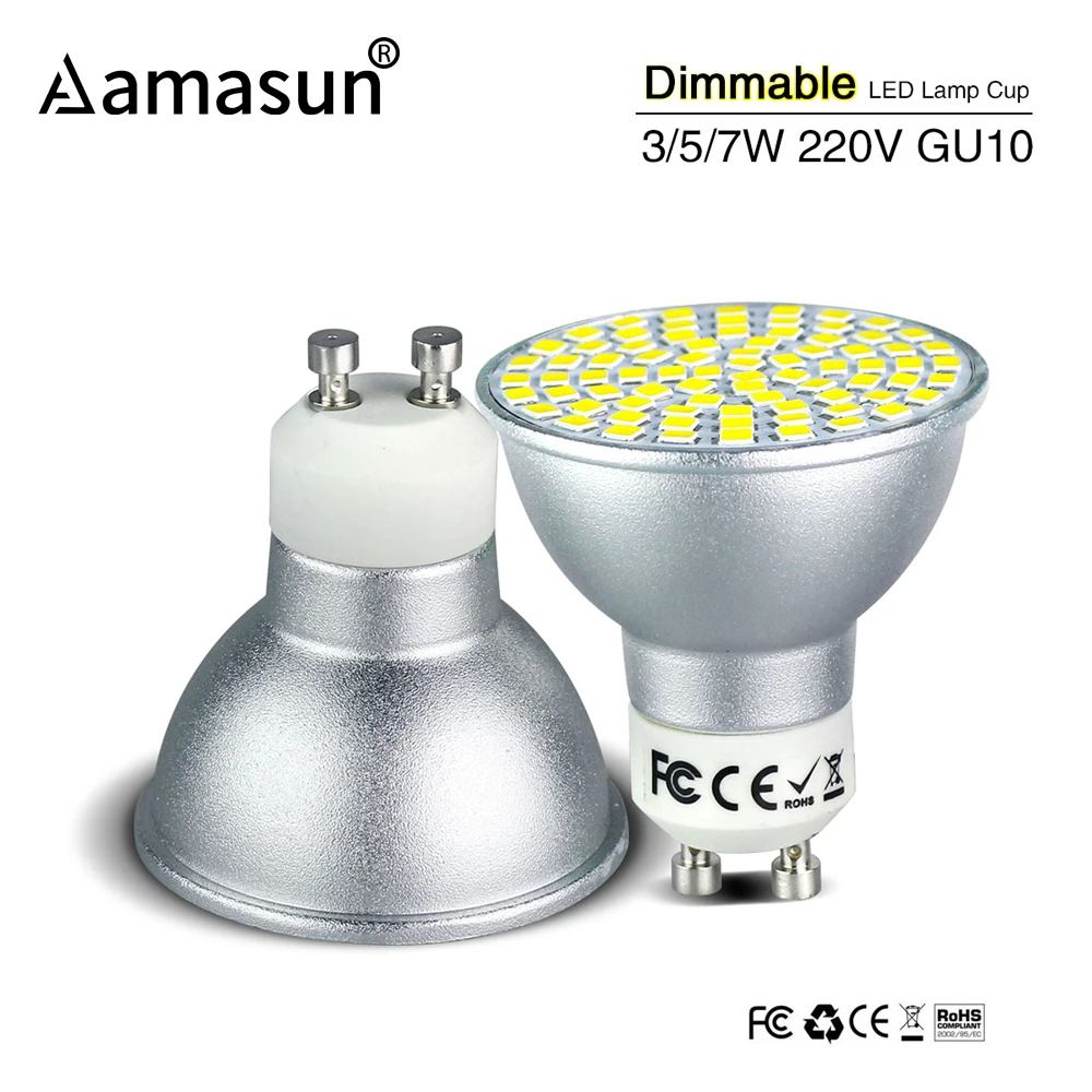 Светодиодная лампа GU10 220 В 110 Тайваньская Epistar 2835SMD лампы высокой яркости с
