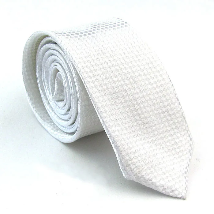 Мода Gravata бирюзовый синий тонкий галстук-платок свадебные галстуки для мужчин 19 цветов - Цвет: Белый