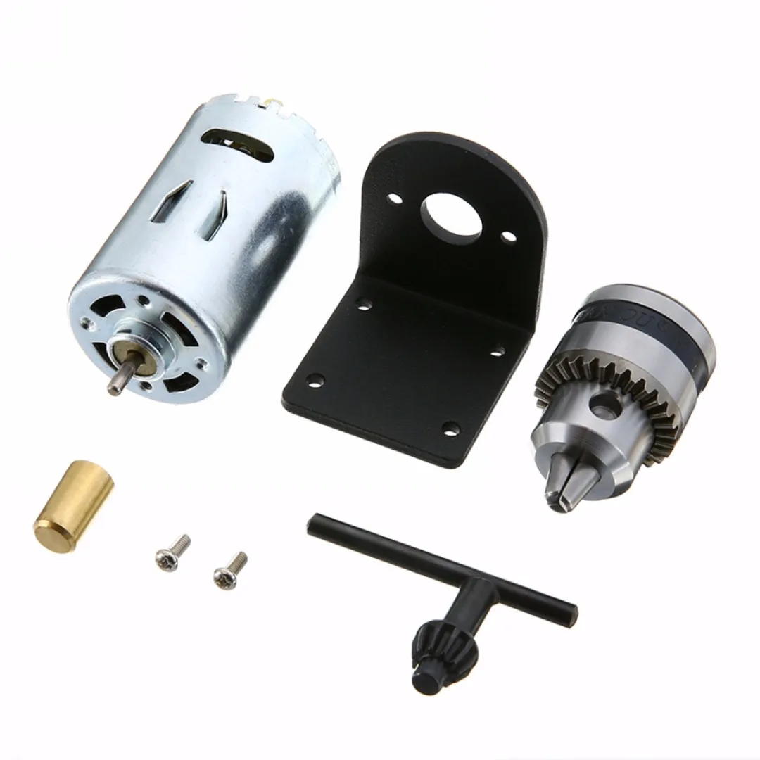 

Mayitr Mini Drill Chuck 12-36V Hand Drill Lathe Press 555 Motor With Chuck+ Mounting Bracket Power Tools Spares