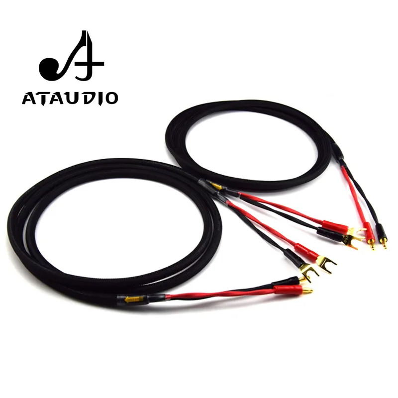 ATAUDIO одна пара Hifi кабель для динамика вилка Y образные вилки банановых вилок