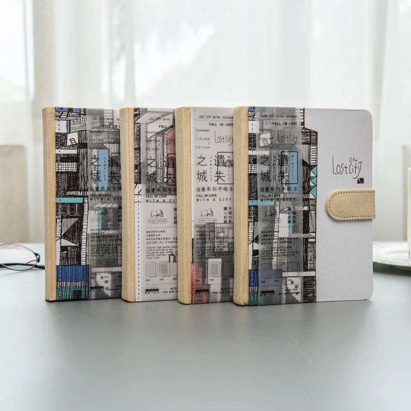 

36K magnetic force buckle note book fashion simple notebook 128 sheets Korean bookkeeping students book