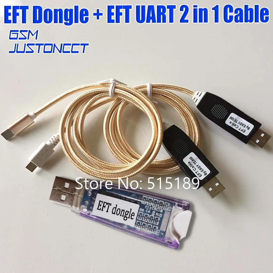 Новейший 100% оригинальный легкий прошивка TEMA/EFT DONGLE + EFT кабель UART 2 в 1