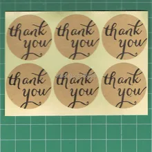 1000 шт/партия прямые продажи с фабрики DIY спасибо упаковывать этикетки для выпечки пищи упаковочный крафтовый ручной работы печенье наклейка с картинкой торта