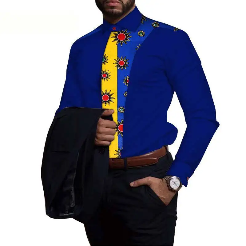 2019 Осенняя мода стиль Африканский для мужчин хлопок плюс размеры рубашки для мальчиков XS-6XL