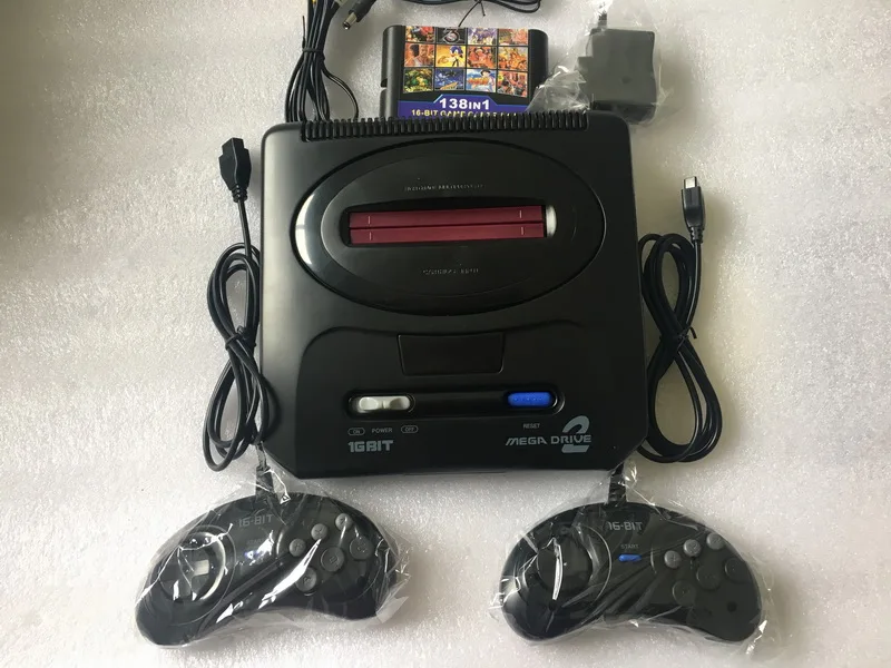 16 bit SEGA MD 2 Video Game console for Original SEGA game cartridge with 138 in 1 classic games
