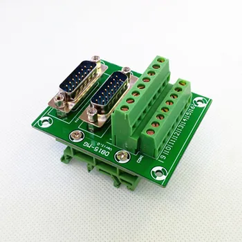 

D-SUB DB15 Double Male Header Breakout Board, Terminal Block, Connector.