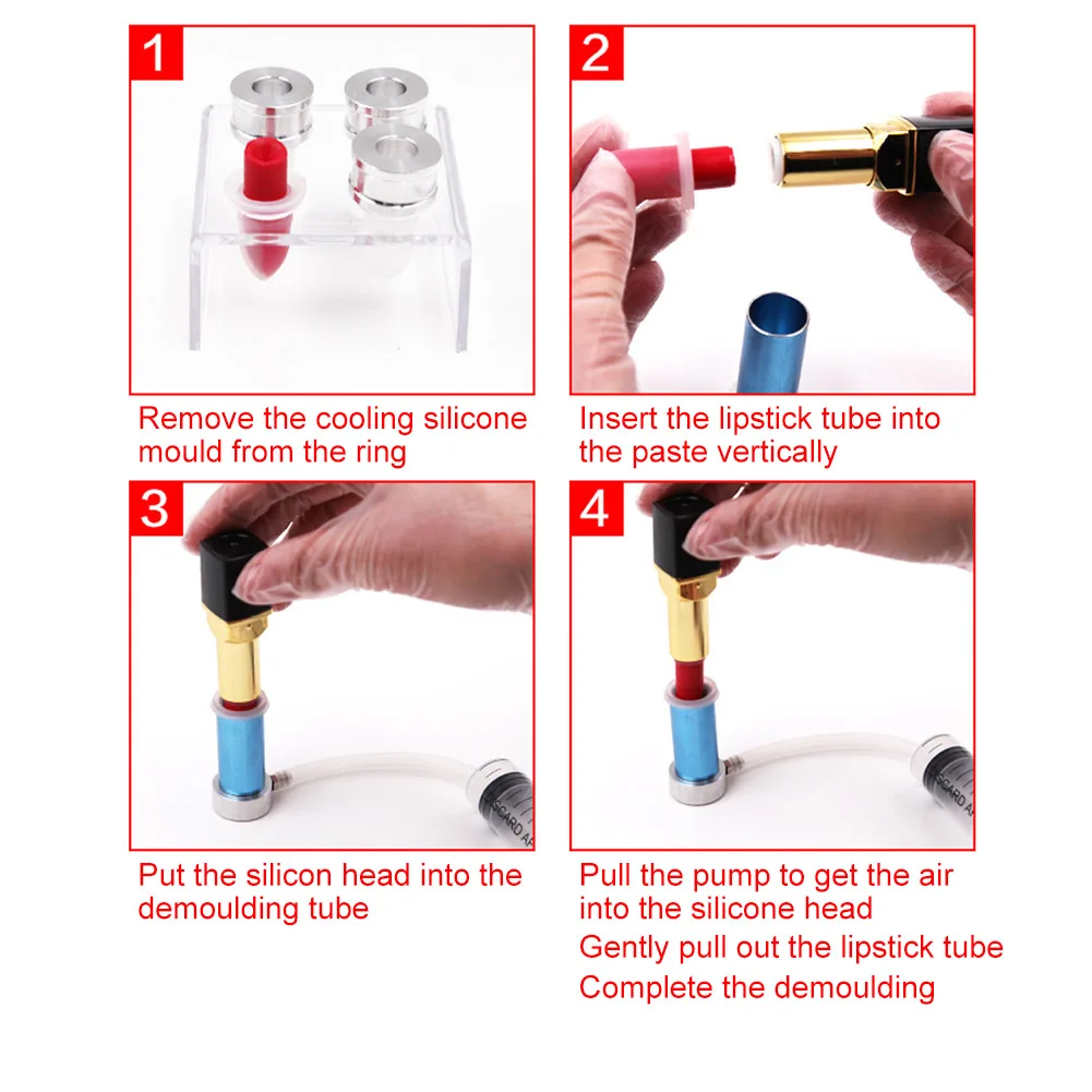 1 комплект акриловая Форма для губной помады держатель бальзам для губ подставка для пресс-формы 4 отверстия Полка инструмент помада «сделай сам» наполнение макияж инструменты для 12,1 мм трубки