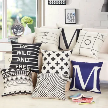 

Customized Creative DIY Home Decorative Cushions Filling Core Sofa Seat Throw Pillows 45*45cm18x18inch New Fashion Linen Cotton