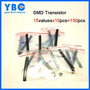 

15valuesx10pcs=150pcs S9013 SS8050 SS8550 BAV99 2N7002 BAV70 TL431 BAT54C MMBT3904 Triode Transistor Assorted Kit