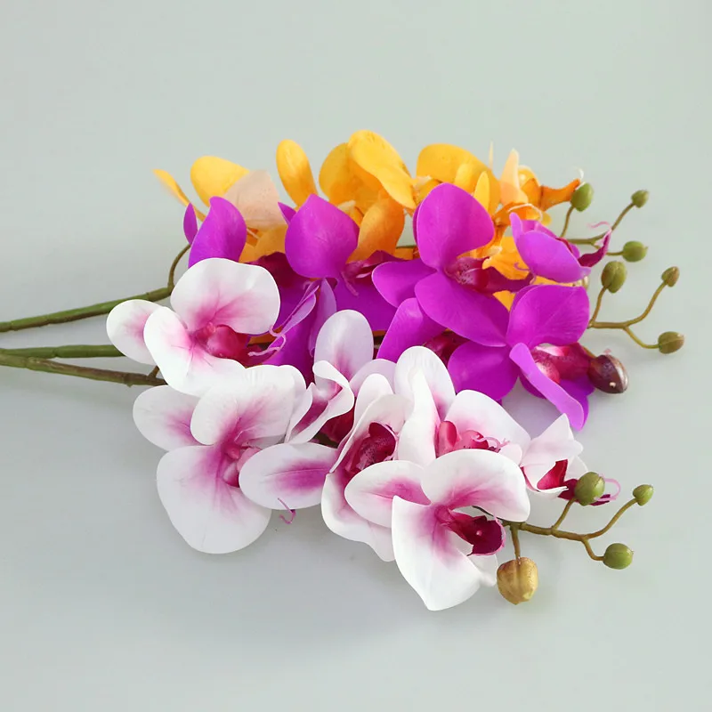 Flone Real Touch Butterfly Orchid Simulation Silk Orchid  Artificial Plant Flower For Wedding Home Office Party Decoration (5)