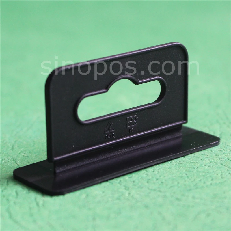 Molded Heavy Duty Hang Tabs, box package euro hanger slot hole black