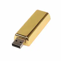 Новый золотой бар 4 ГБ 8 ГБ 16 ГБ 32 ГБ 64 ГБ USB флеш-накопитель U диск карта памяти подарок