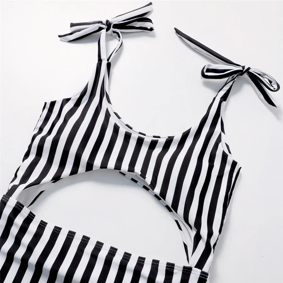 2019 woman swimsuit for surfing Sexy one-piece waist surf suit striped lace beach surf suit summer seaside surf wetsuit 40M16 (12)