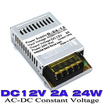 

Mini size Single Output 24W 12V 2A Switching power supply for LED strip lamp 100-240V AC to DC smps With CNC CCTV 3D Printer