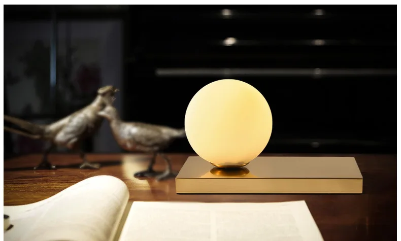 Modern LED Table Lamp Desk Bedside Lamp Light Shade Glass Ball Table Lamps for Bedroom Living Room Gold Designs (9)