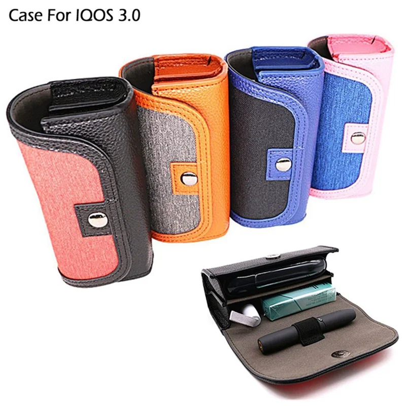 

New Luxury Case PU Leather Storage Bags Full Protective Carrying Box Portable Cover For Iqos 3.0