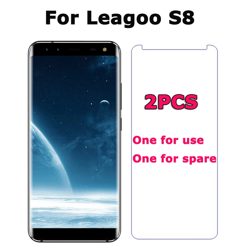 2 шт закаленное стекло для LEAGOO S8 Premium 9H 2.5D ультратонкая HD прозрачная защитная пленка для экрана для LEAGOO S8 Защитная стеклянная пленка