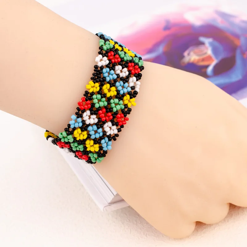 Vintage Bohemian Rice Stretch Summer Rice Bead Bracelet Women Beach