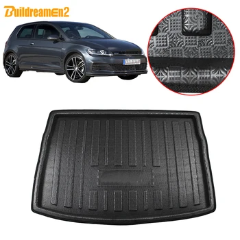 

Buildreamen2 Car Rear Cargo Tray Boot Liner Pad Floor Trunk Mat Carpet Mud For Volkswagen Golf 7 GTI R Hatchback 2013-2018
