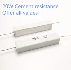 1 шт. 20 Вт 1,5 1,8 2,2 2,5 2,7 2 3 3,3 Ом 1.5R 1.8R 2.2R 2.5R 2.7R 2R 3R 3.3R Керамика цемента Мощность сопротивление резистора 20 Вт 5%