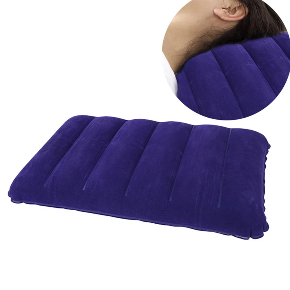 Adjustable Fold Inflatable Neck Cushion Travel Bed Air Pillow