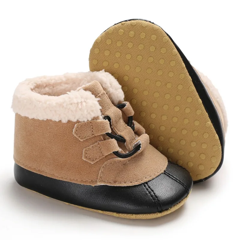 Для новорожденных мягкая подошва хлопок детские сапоги новая горячая распродажа теплая зимняя обувь для маленьких мальчиков Удобная Обувь для маленьких девочек